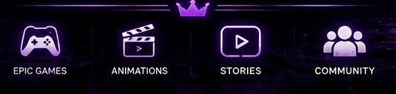 Epic games, animations, stories, and community